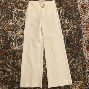 NWT Mango Cream linen high waist pants size 6